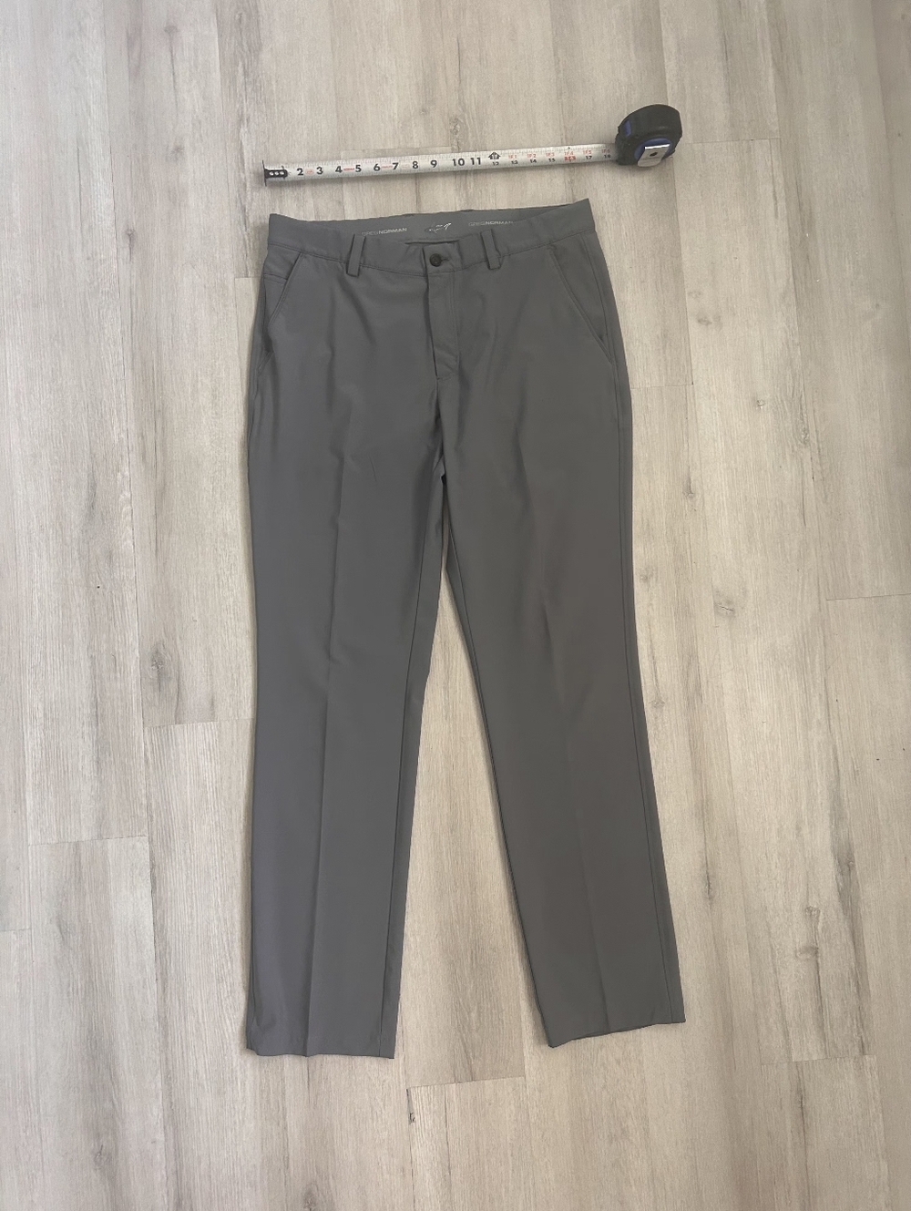 Greg Norman Collection Men's Gray Flat Frpnt Tech Pants - Performance Fabric